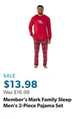 Sam's Club Member's Mark Family Sleep Men's 2-Piece Pajama Set offer