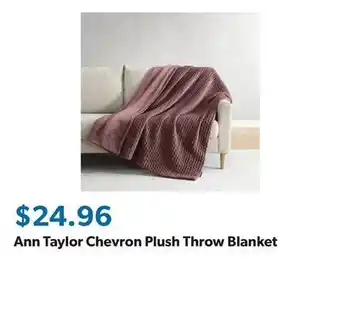 Sam's Club Ann Taylor Chevron Plush Throw Blanket offer