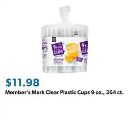 Sam's Club Member's Mark Clear Plastic Cups 9 oz., 264 ct offer
