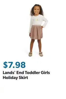 Sam's Club Lands' End Toddler Girls Holiday Skirt offer