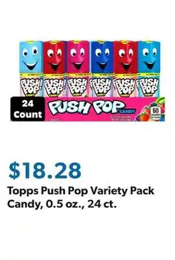 Sam's Club Topps Push Pop Variety Pack Candy, 0.5 oz., 24 ct offer