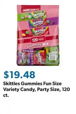 Sam's Club Skittles Gummies Fun Size Variety Candy, Party Size, 120 ct offer