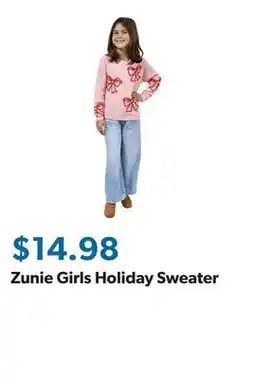 Sam's Club Zunie Girls Holiday Sweater offer