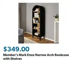 Sam's Club Member's Mark Enzo Narrow Arch Bookcase with Shelves offer
