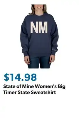 Sam's Club State of Mine Women's Big Timer State Sweatshirt offer