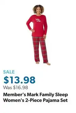 Sam's Club Member's Mark Family Sleep Women's 2-Piece Pajama Set offer