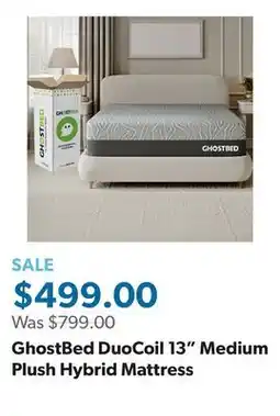 Sam's Club GhostBed DuoCoil 13 Medium Plush Hybrid Mattress offer