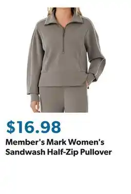 Sam's Club Member's Mark Women's Sandwash Half-Zip Pullover offer