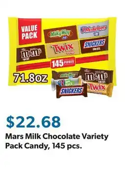 Sam's Club Mars Milk Chocolate Variety Pack Candy, 145 pcs offer