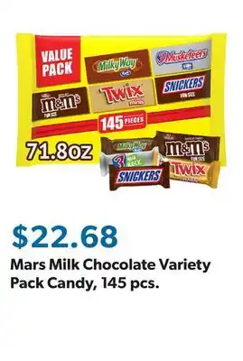 Sam's Club Mars Milk Chocolate Variety Pack Candy, 145 pcs offer