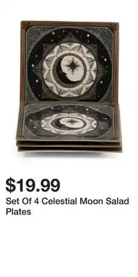 TJ Maxx Set Of 4 Celestial Moon Salad Plates offer