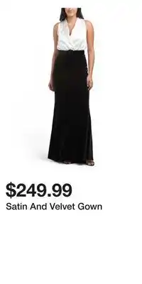 TJ Maxx Satin And Velvet Gown offer