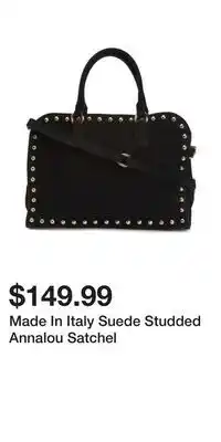 TJ Maxx Made In Italy Suede Studded Annalou Satchel offer