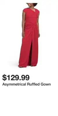 TJ Maxx Asymmetrical Ruffled Gown offer