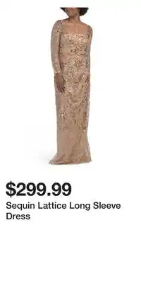 TJ Maxx Sequin Lattice Long Sleeve Dress offer