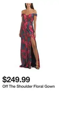 TJ Maxx Off The Shoulder Floral Gown offer