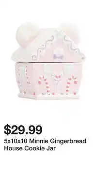 TJ Maxx 5x10x10 Minnie Gingerbread House Cookie Jar offer