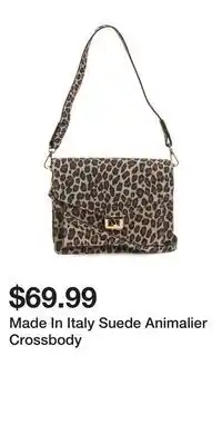 TJ Maxx Made In Italy Suede Animalier Crossbody offer