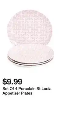 TJ Maxx Set Of 4 Porcelain St Lucia Appetizer Plates offer