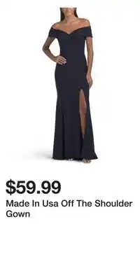 TJ Maxx Made In Usa Off The Shoulder Gown offer