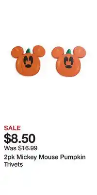 TJ Maxx 2pk Mickey Mouse Pumpkin Trivets offer