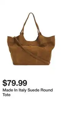 TJ Maxx Made In Italy Suede Round Tote offer
