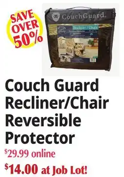 Ocean State Job Lot Couch Guard Recliner/Chair Reversible Protector offer