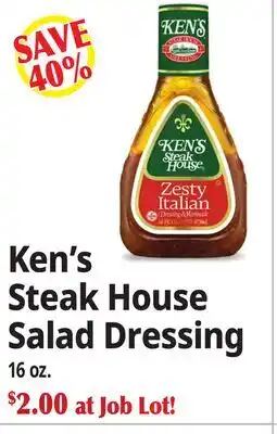 Ocean State Job Lot Ken's Steak House Salad Dressing offer