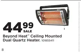 Fleet Farm Beyond Heat Ceiling Mounted Dual Quartz Heater offer