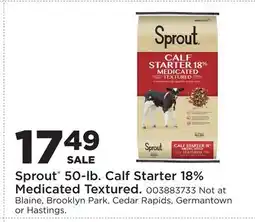 Fleet Farm Sprout 50-lb. Calf Starter 18% Medicated Textured offer