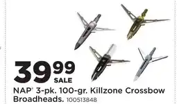 Fleet Farm NAP 3-pk. 100-gr. Killzone Crossbow Broadheads offer