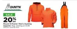 Fleet Farm Mount N Prairie Men's Hunting Apparel offer