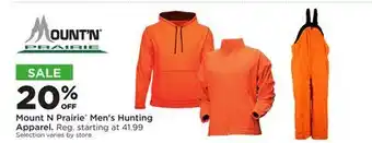 Fleet Farm Mount N Prairie Men's Hunting Apparel offer