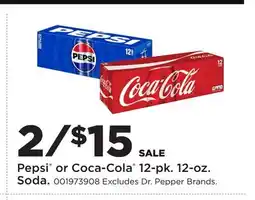 Fleet Farm Pepsi or Coca-Cola 12-pk. 12-oz. Soda offer