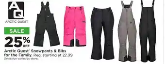 Fleet Farm Arctic Quest Snowpants & Bibs for the Family offer