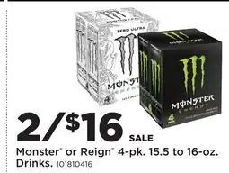 Fleet Farm Monster or Reign 4-pk. 15.5 to 16-oz. Drinks offer