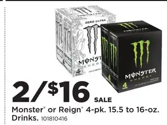 Fleet Farm Monster or Reign 4-pk. 15.5 to 16-oz. Drinks offer