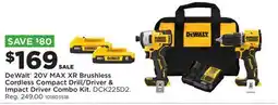 Fleet Farm DeWalt 20V MAX XR Brushless Cordless Compact Drill/Driver & Impact Driver Combo Kit offer