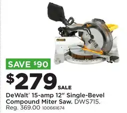 Fleet Farm DeWalt 15-amp 12 Single-Bevel Compound Miter Saw offer