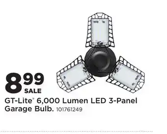 Fleet Farm GT-Lite 6, 000 Lumen LED 3-Panel Garage Bulb offer