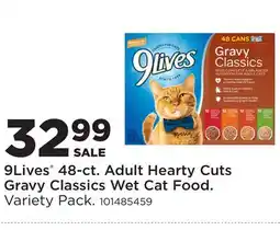 Fleet Farm 9Lives 48-ct. Adult Hearty Cuts Gravy Classics Wet Cat Food offer