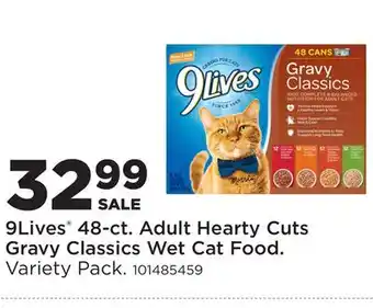Fleet Farm 9Lives 48-ct. Adult Hearty Cuts Gravy Classics Wet Cat Food offer