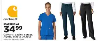 Fleet Farm Carhartt Ladies' Scrubs offer