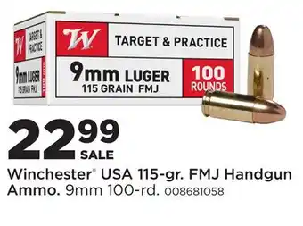 Fleet Farm Winchester USA 115-gr. FMJ Handgun Ammo offer