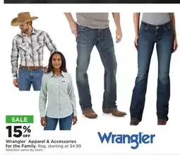 Fleet Farm Wrangler Apparel & Accessories for the Family offer