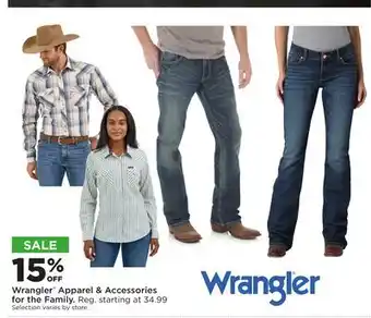 Fleet Farm Wrangler Apparel & Accessories for the Family offer