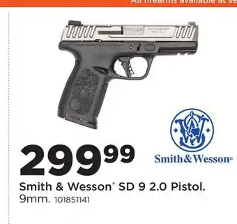 Fleet Farm Smith & Wesson SD 9 2.0 Pistol offer