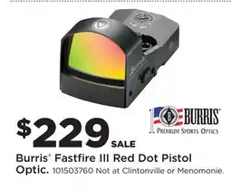 Fleet Farm Burris Fastfire III Red Dot Pistol Optic offer