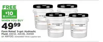 Fleet Farm Farm Rated 5-gal. Hydraulic Fluid offer
