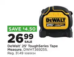 Fleet Farm DeWalt 25' ToughSeries Tape Measure offer